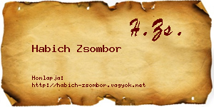 Habich Zsombor névjegykártya